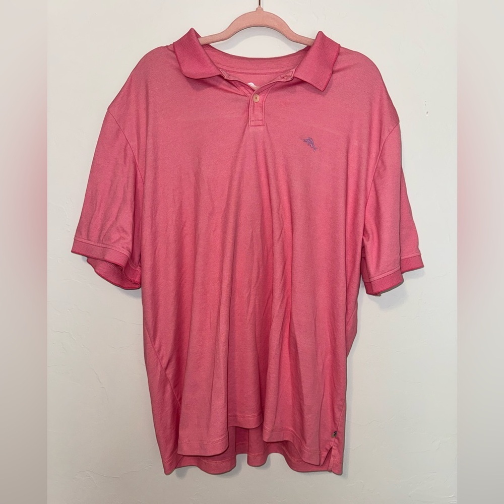 Tommy Bahama Men's Pink Polo Shirt size XXL